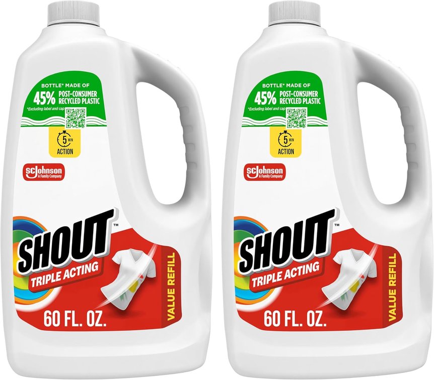 Shout Enzyme Laundry Stain Remover 60oz (2)