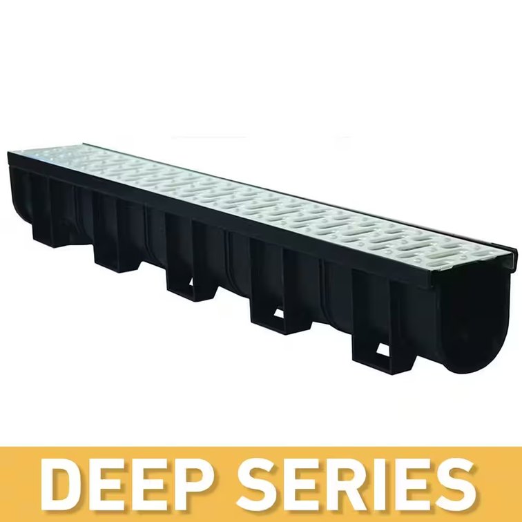 Deep Series Trench Drain Kit w/ Grate