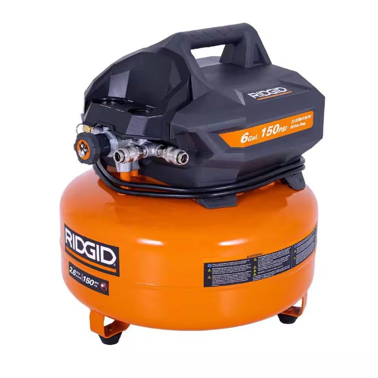 RIDGID 6 Gal Portable Pancake Air Compressor