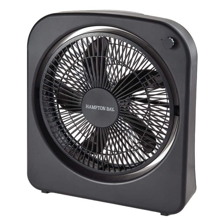 9 in. Rechargeable Box Fan, USB-C charging