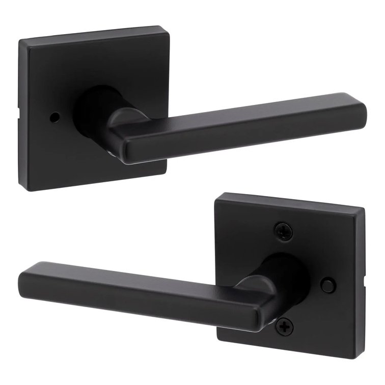 Kwikset Halifax Matte Black Privacy Lever