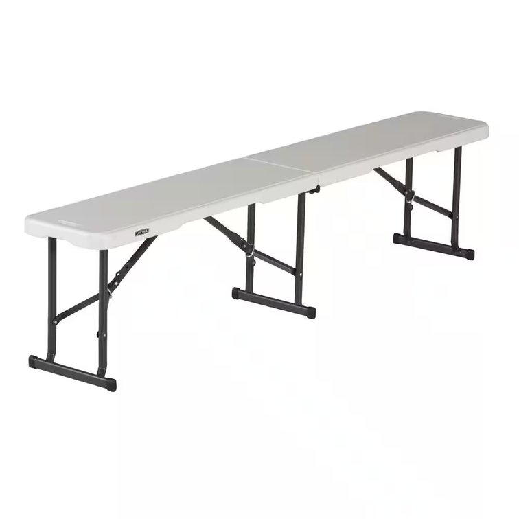 Almond Resin 6 ft. Fold-In-Half Bench