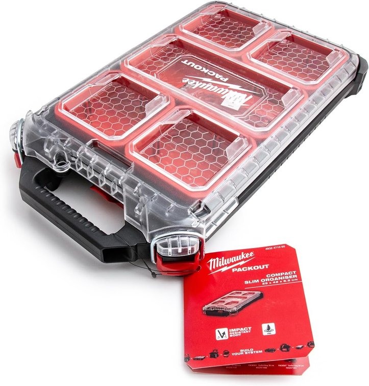 Milwaukee PACKOUT Compact Slim Organizer Black