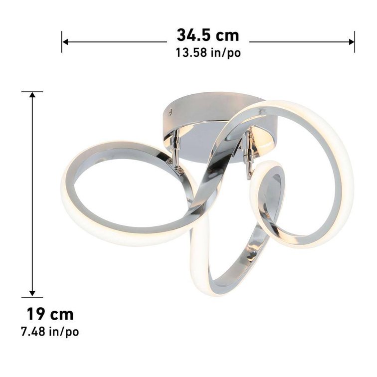 Swirl 13" 1-Light Chrome LED Flush Mount