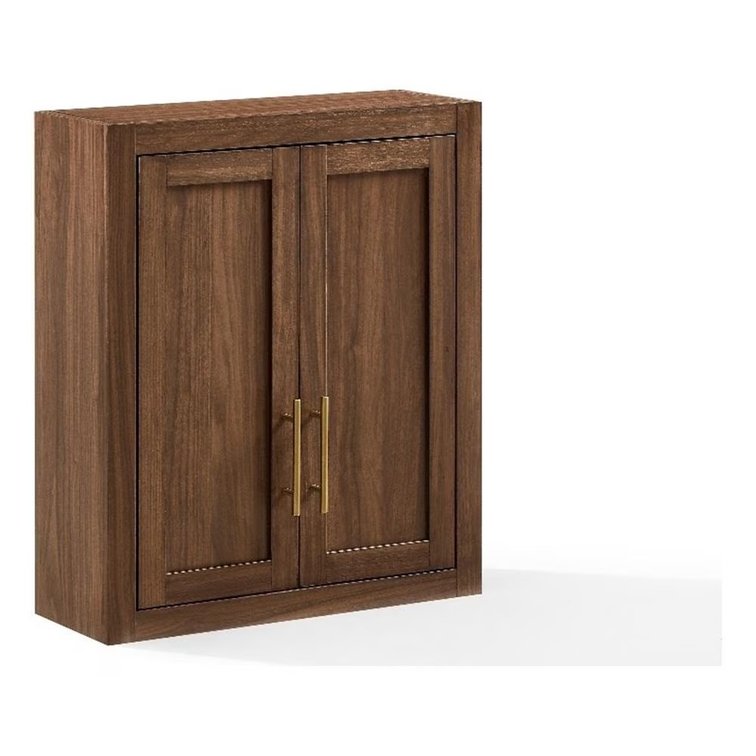 Crosley Savannah Wall Cabinet in Walnut