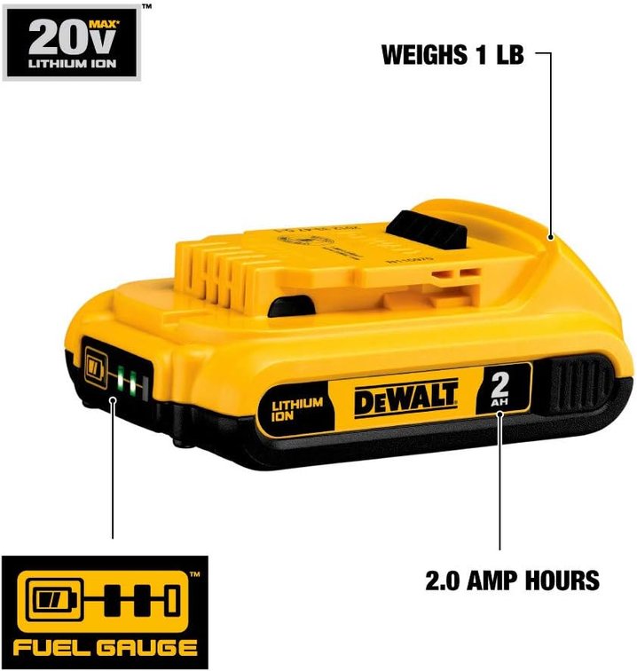 DEWALT 20V MAX Battery, Compact 2.0Ah (DCB203)