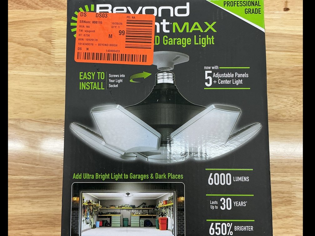 60W Adjustable LED Garage Light 6000 lm