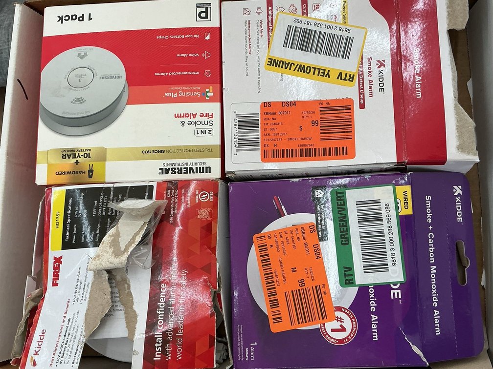 Four smoke alarms