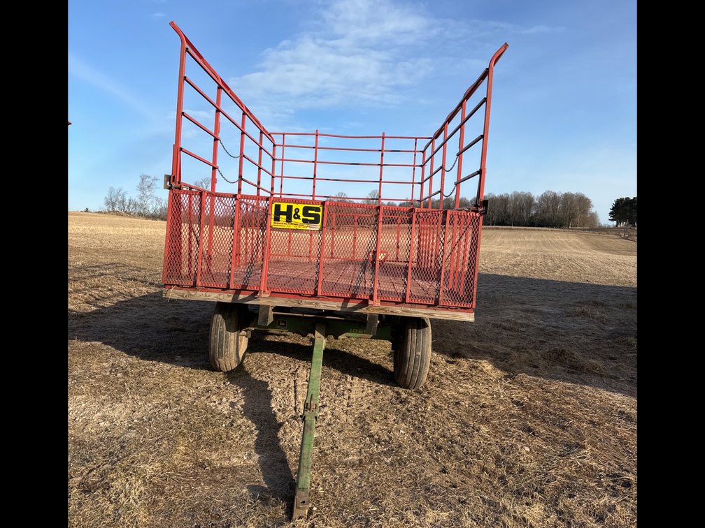 H&S Bale Wagon, John Deere Running Gear-9x16 