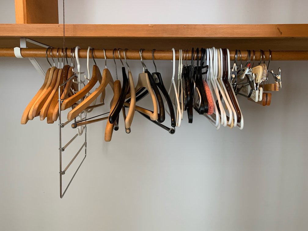 Wooden, Plastic, and Metal Hangers