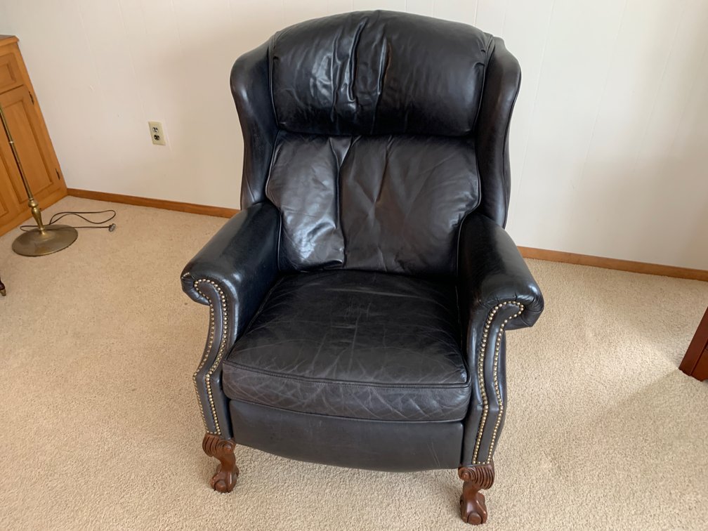 Black Leather Bradington Young Chair