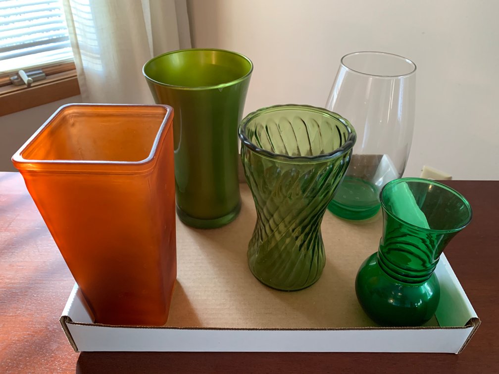 Colored Glass Vases