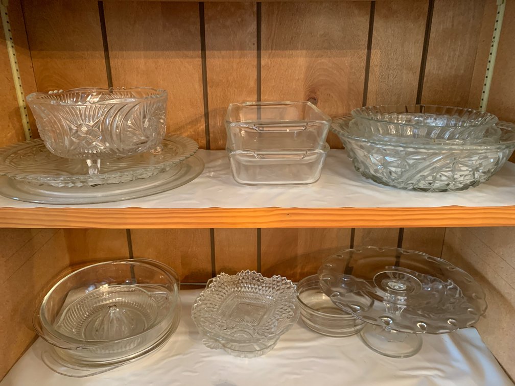 Assortment of Glass Serving and Cooking Pieces