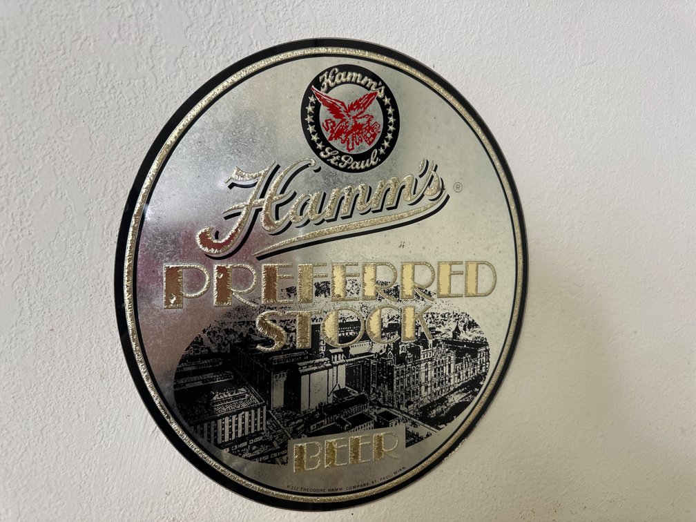 Hamms Preferred Stock Mirror-12.5” X 11.5”