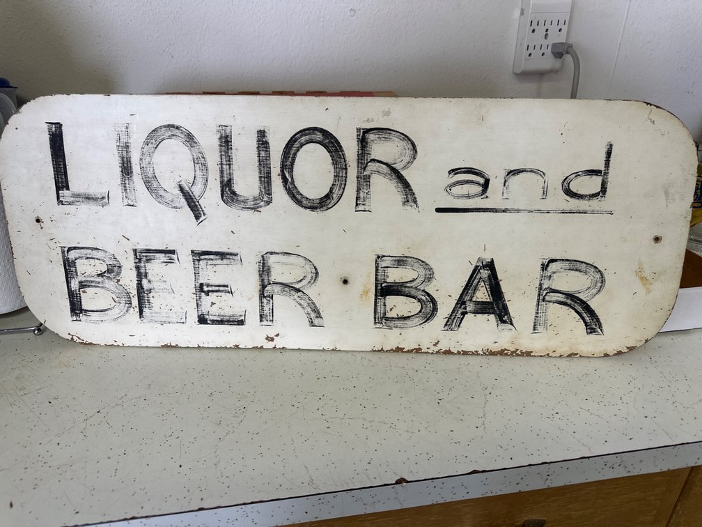 Liquor and Beer Wood Sign