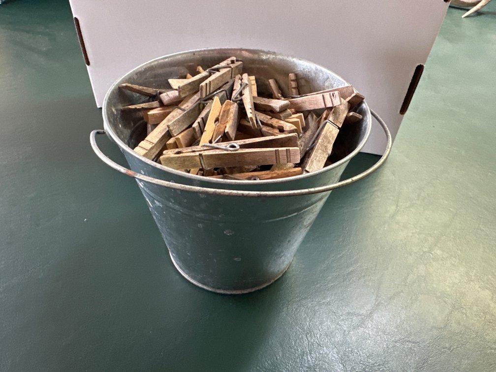 Pail of Clothes Pins