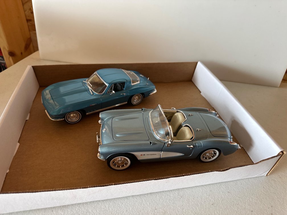 1957, 1965 Chevy Corvette 1/18 Scale Die Cast
