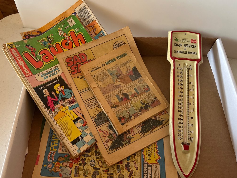 Co-op Thermometer, Old Magazines