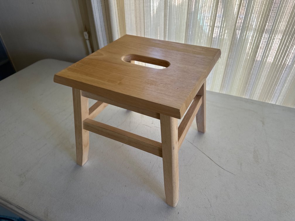 Wood Stool-12” High