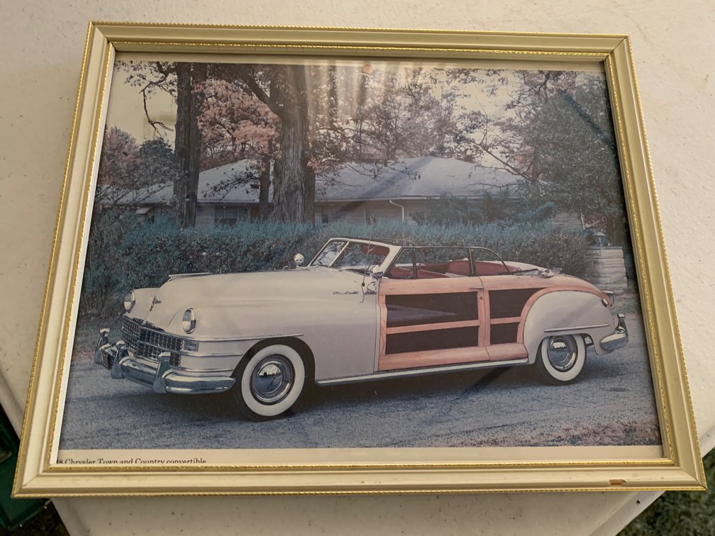 Framed 1948 Chrysler Town & Country Convertible
