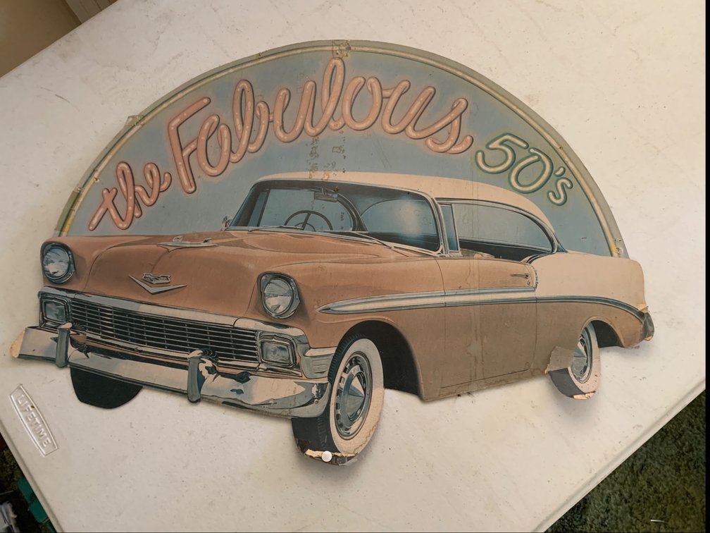 Vintage Double Sided Fabulous 50’s Paper Picture