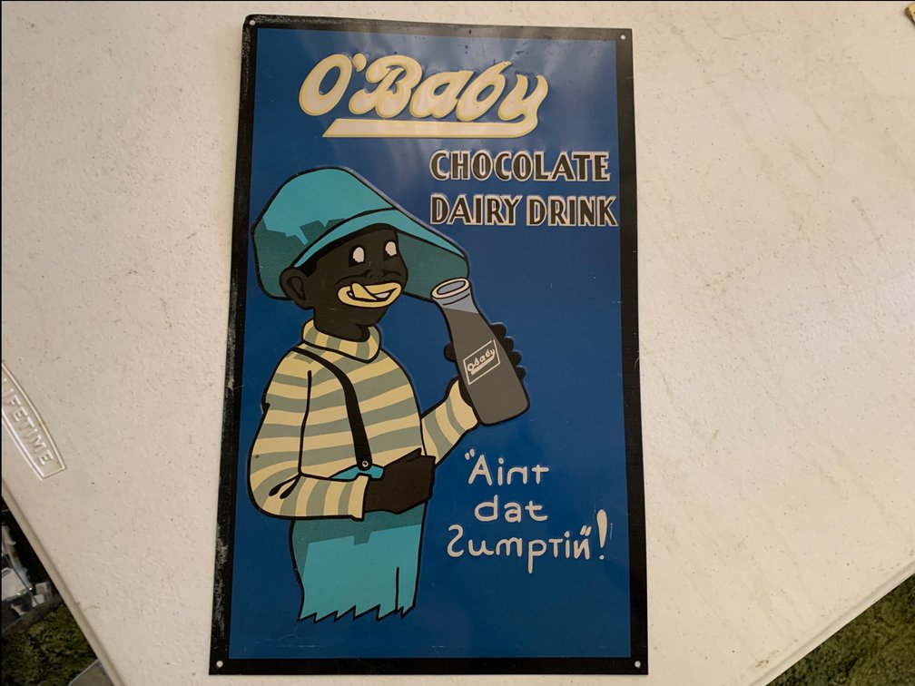 Vintage O’Baby Chocolate Milk Metal Sign