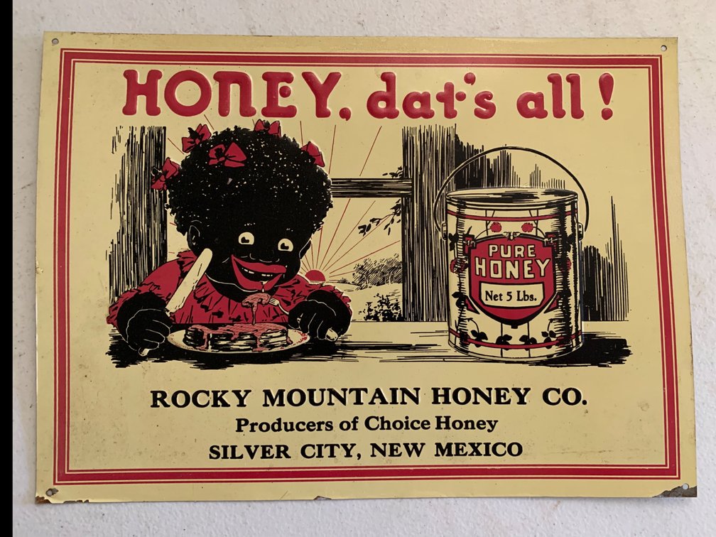 Vintage Rocky Mountain  Honey  Co. Metal Sign