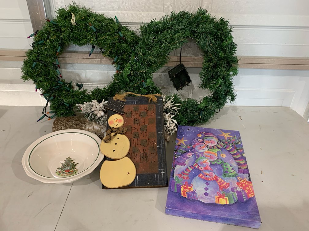 Christmas Decor with Tree Card Holder 58” Tall