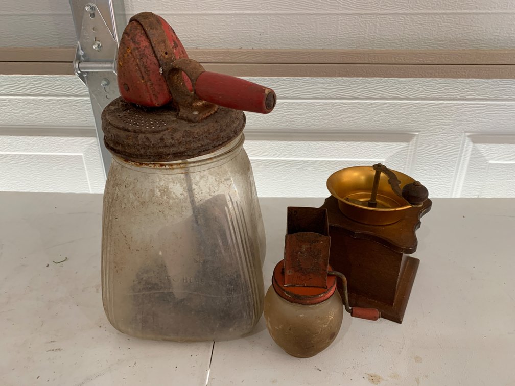 Vintage Butter Churner, Coffee & Nut Grinder