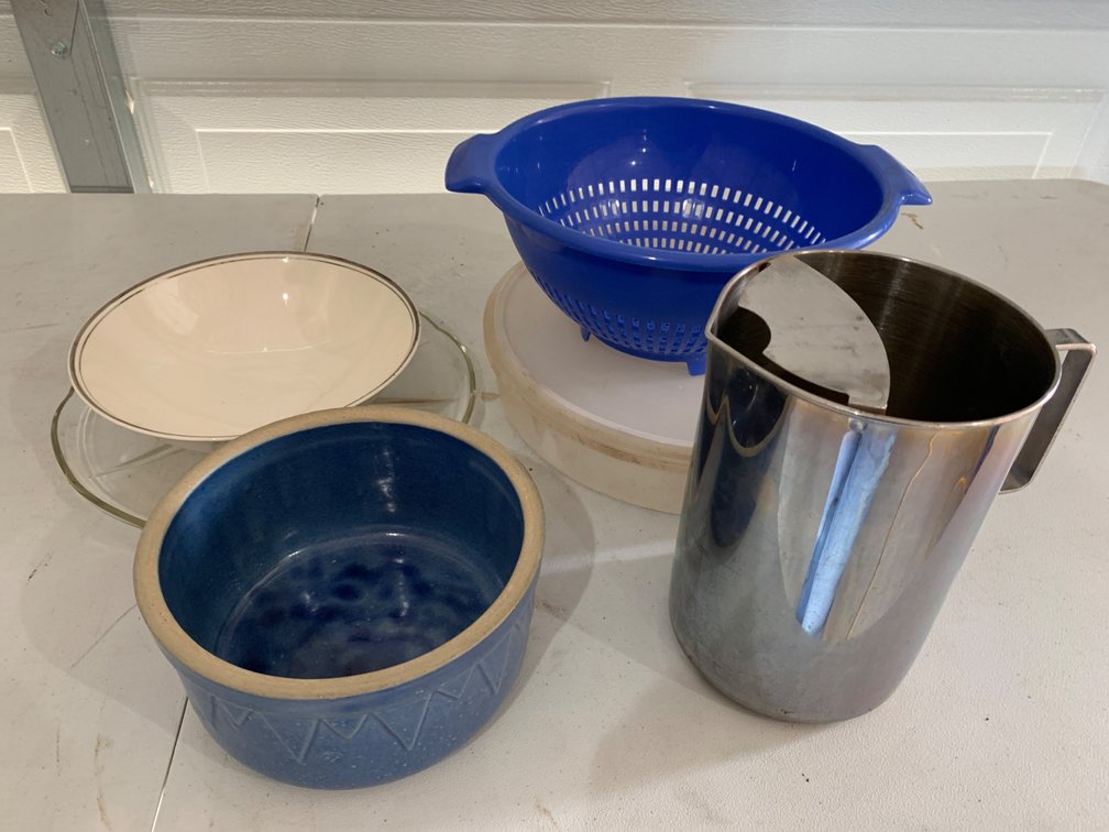 Serving Dishes & Strainer