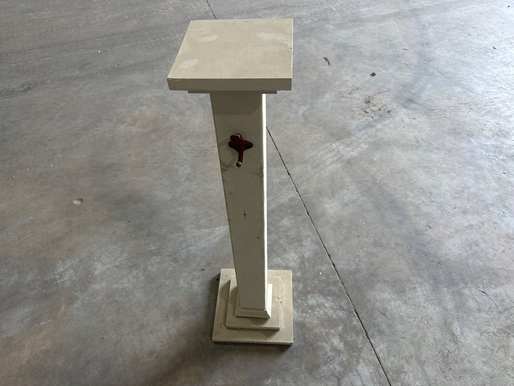 Wood Pedestal with Hook-39.5” High