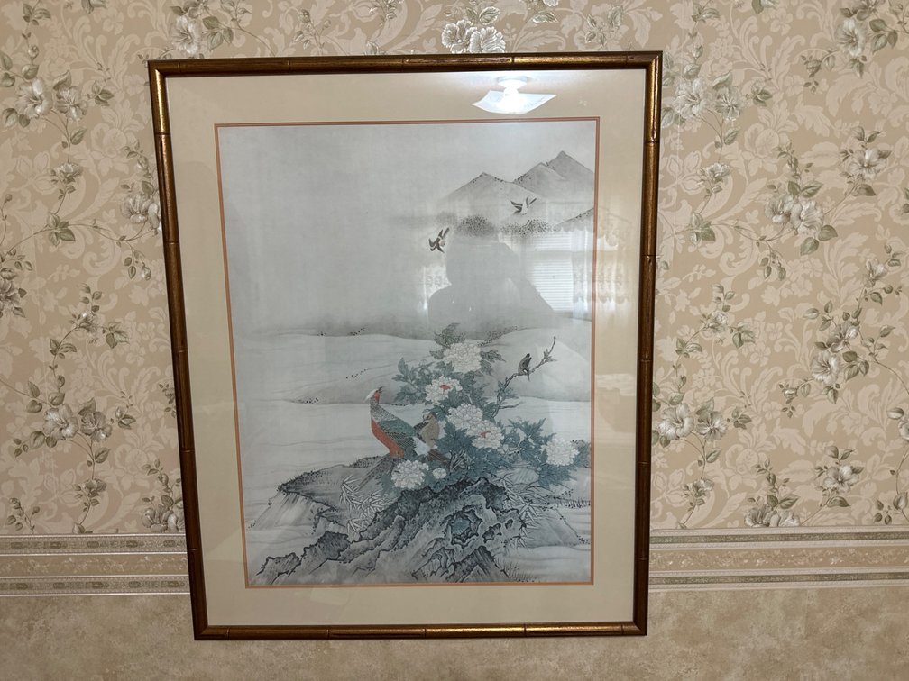 Flowers and Birds in Spring Landscape