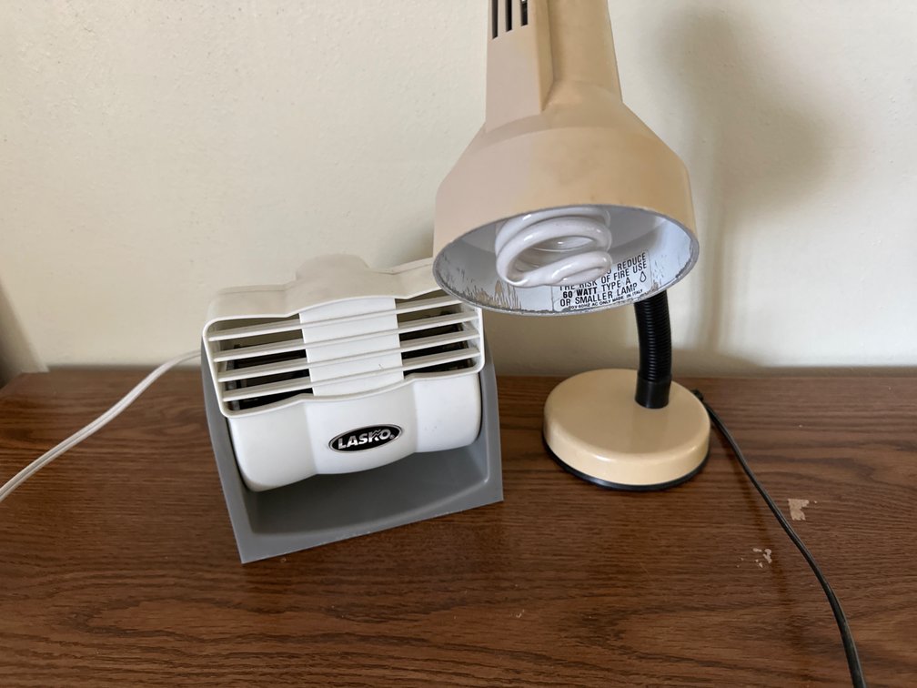 Desk Light, Desk Fan