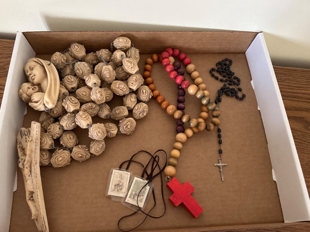 Wall Rosary, Rosary and Wood Beads