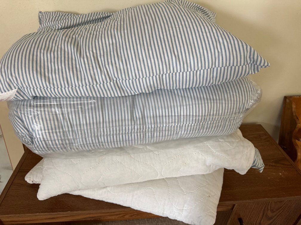 4 Feather Pillows-Reticked
