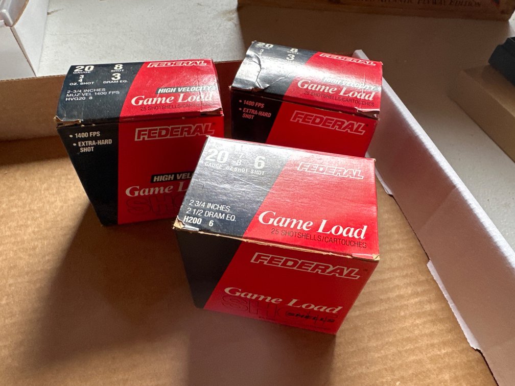 Federal 20 Gauge-3 Boxes