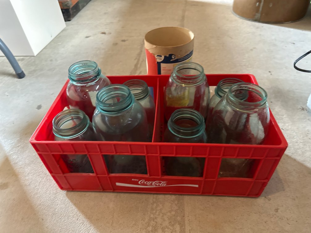 Blue Ball Jars, Coke Crate, Lids