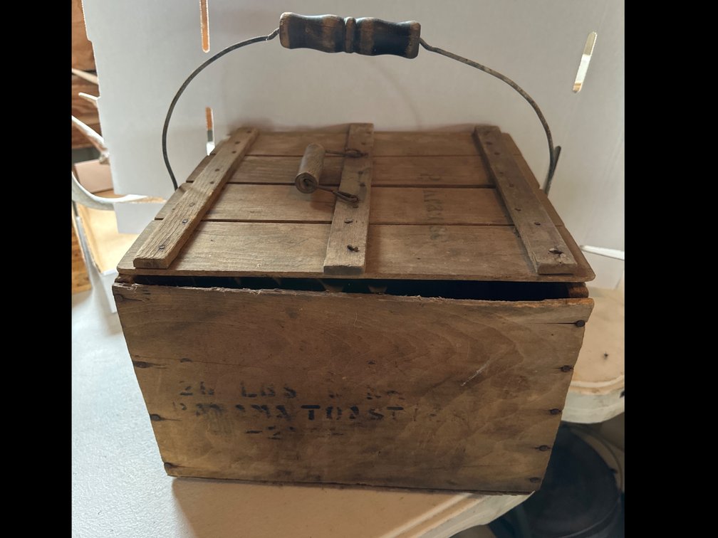 Vintage Wood Crate, Egg Crate
