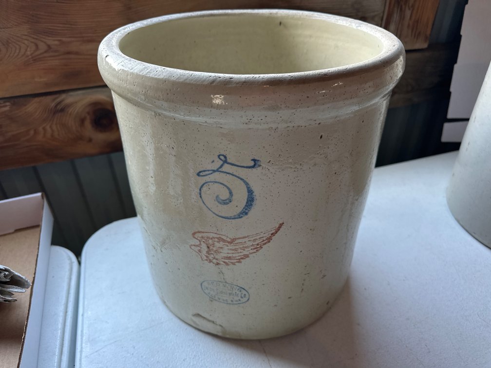 5 Gallon Redwing Crock