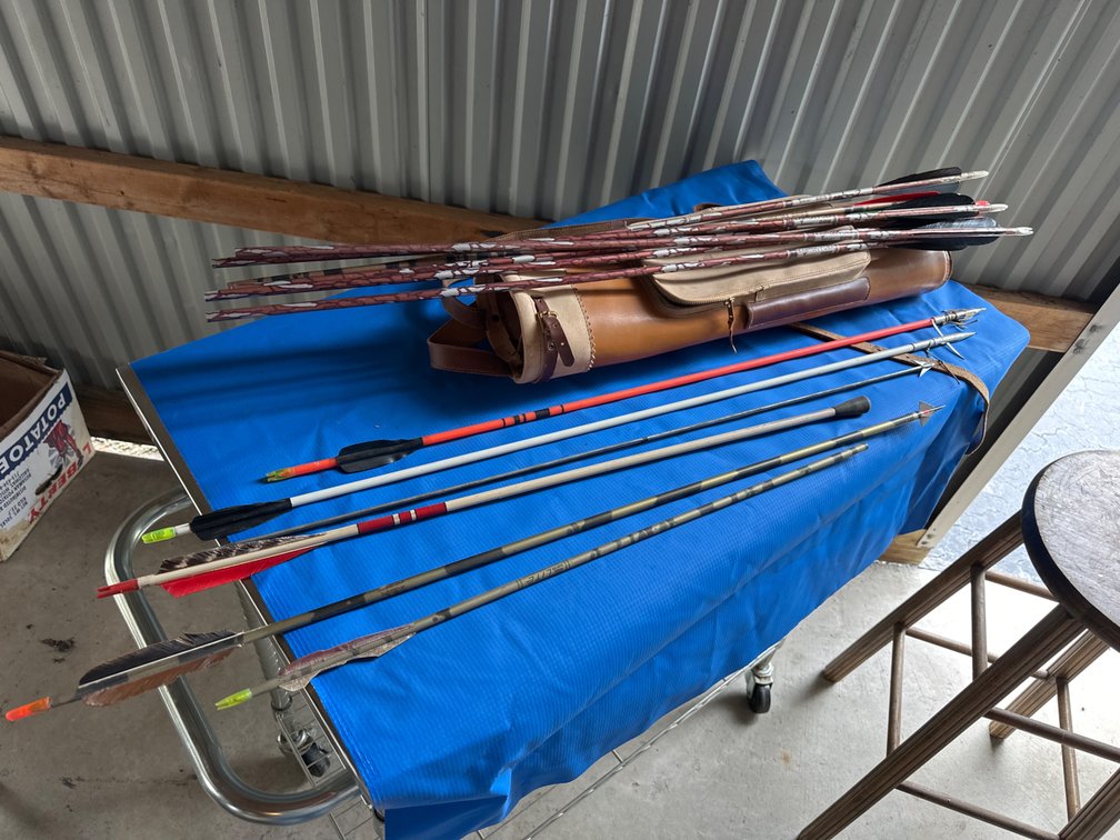 Vintage Quiver with Arrows, Bow Fishing and More
