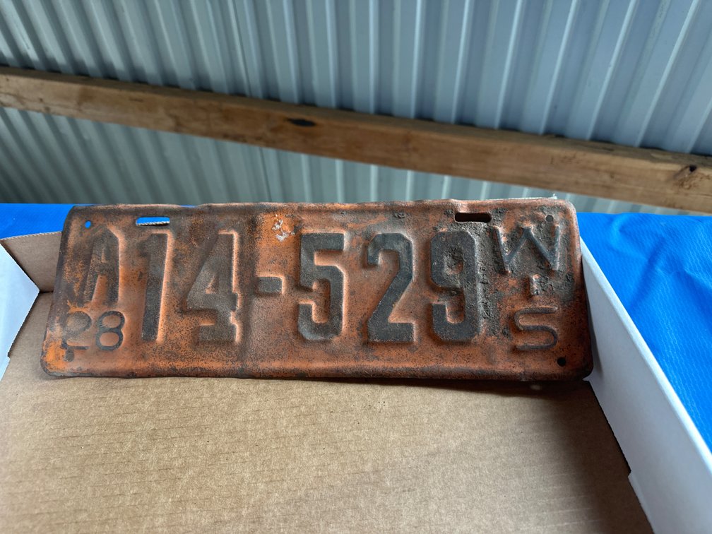 1928 License Plate