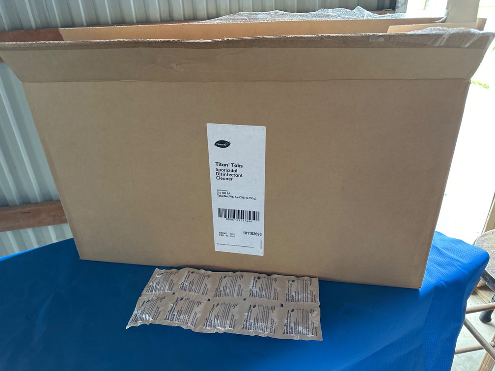 Box of Titan Tabs-Disinfectant Cleaner