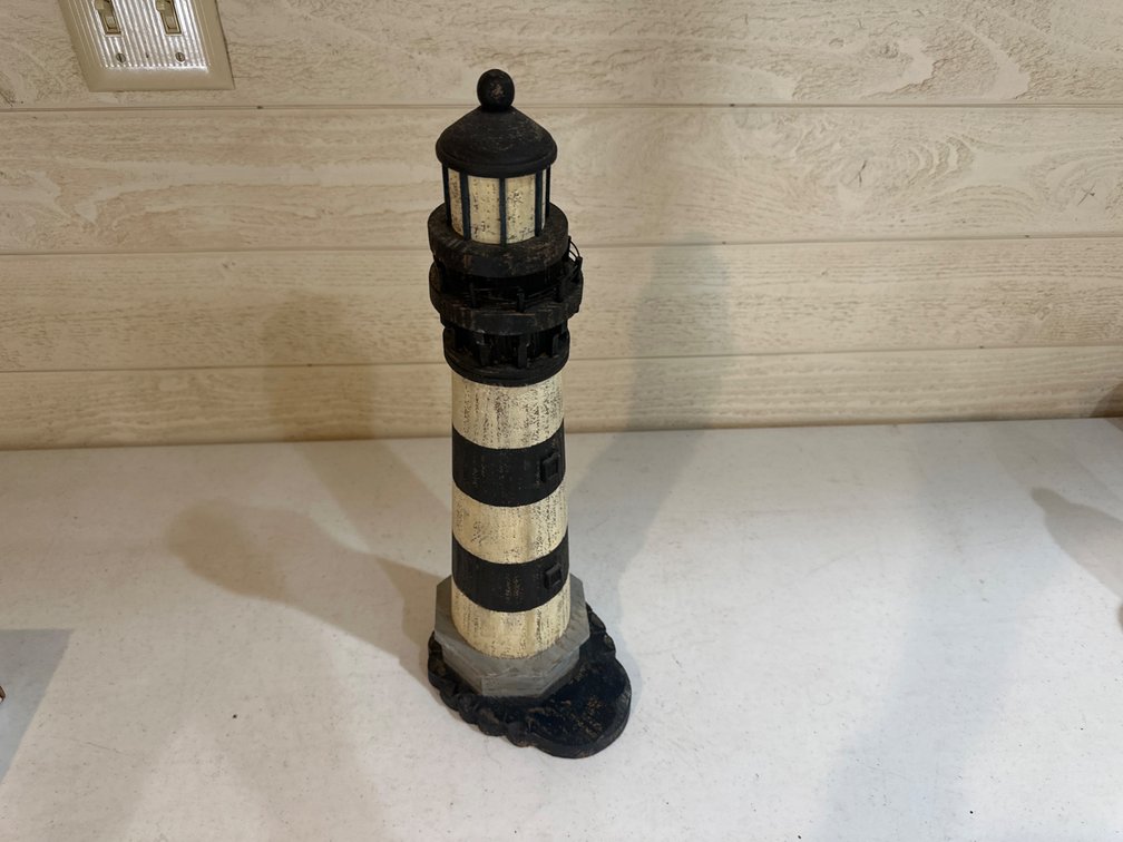 2 Piece Lighthouse Statue-19” High