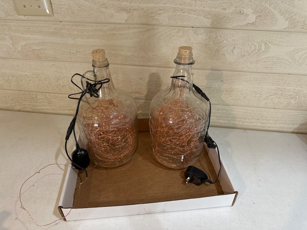 Glass Bottles with Lights-14” Tall