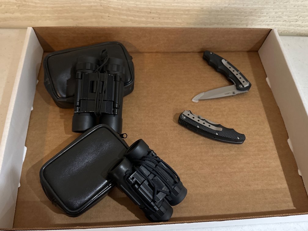 Pocket Knives, Binoculars