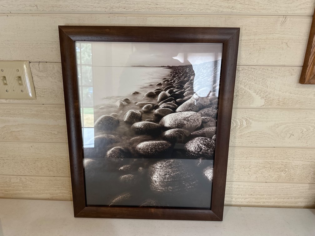 22.5” X 18.5” Stone, Water Picture
