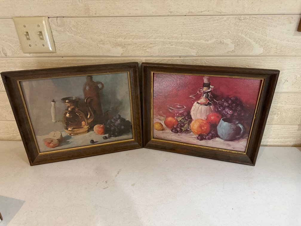 Gold Pitcher, Chianti Bottle-16X13 Oil Paintings