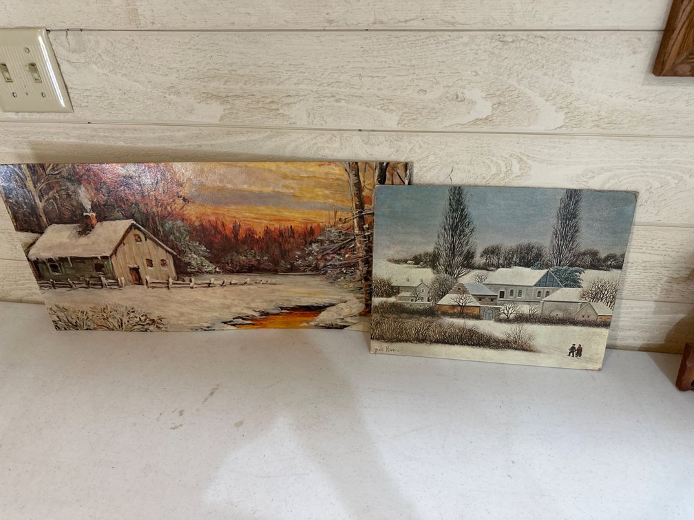 Winter Scene, Winter Sunset Unframed Prints
