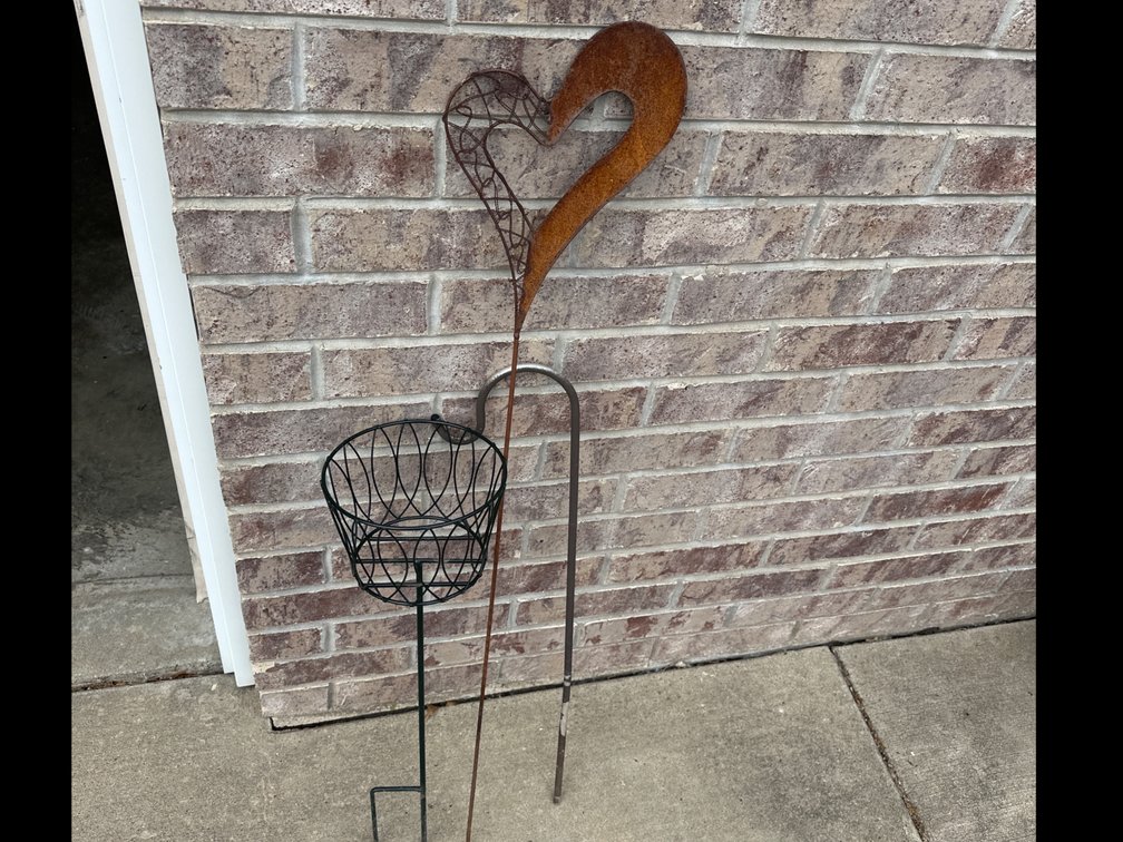 Small Yard Stakes, Hook-Tallest is 42”