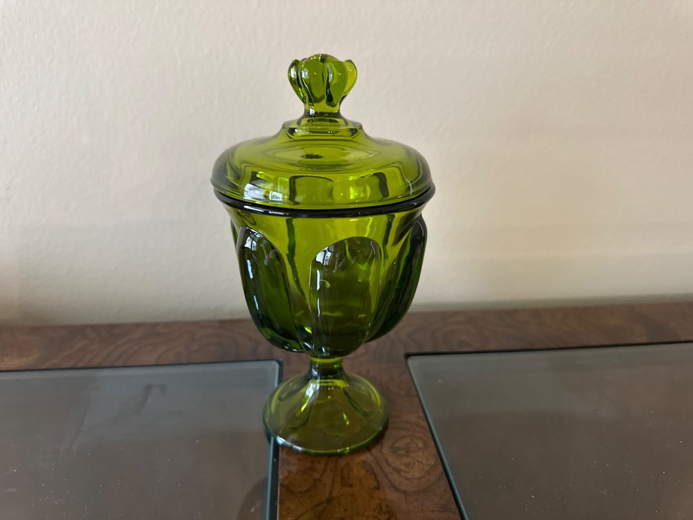 Vintage 8” Viking Glass Candy Dish
